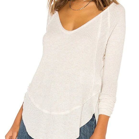 We The Free Tops - We the Free Free People Catalina Thermal Long Sleeve Waffle Top